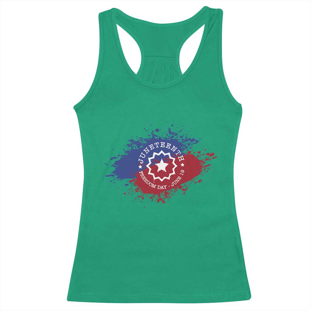 Juneteenth Freedom Day June 19 1865 Racerback Tank Top Juneteenth Flag TS11 Irish Green Print Your Wear