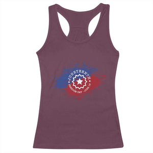 Juneteenth Freedom Day June 19 1865 Racerback Tank Top Juneteenth Flag TS11 Maroon Print Your Wear
