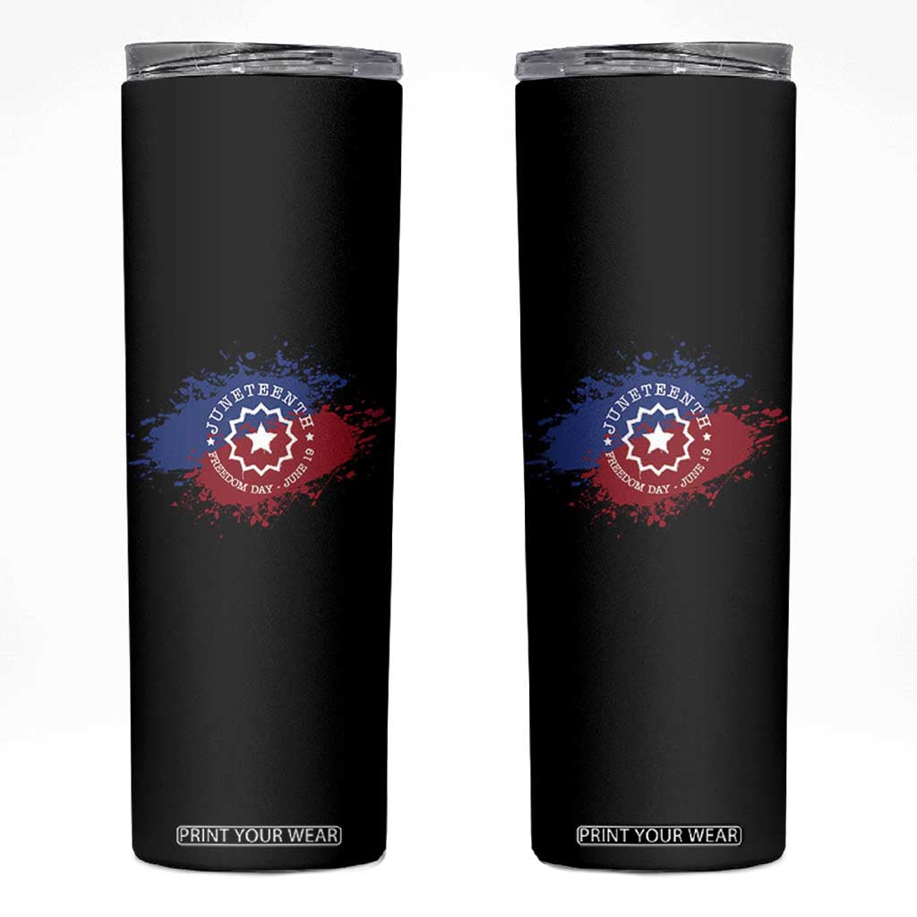 Juneteenth Freedom Day June 19 1865 Skinny Tumbler Juneteenth Flag TS11 Black Print Your Wear
