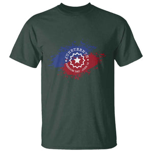 Juneteenth Freedom Day June 19 1865 T Shirt Juneteenth Flag TS11 Dark Forest Green Print Your Wear