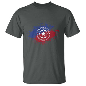 Juneteenth Freedom Day June 19 1865 T Shirt Juneteenth Flag TS11 Dark Heather Print Your Wear