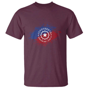 Juneteenth Freedom Day June 19 1865 T Shirt Juneteenth Flag TS11 Maroon Print Your Wear