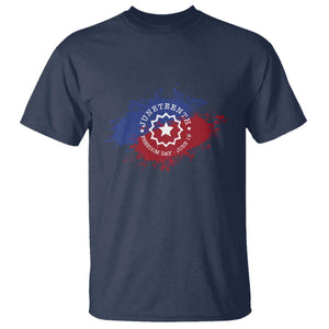 Juneteenth Freedom Day June 19 1865 T Shirt Juneteenth Flag TS11 Navy Print Your Wear