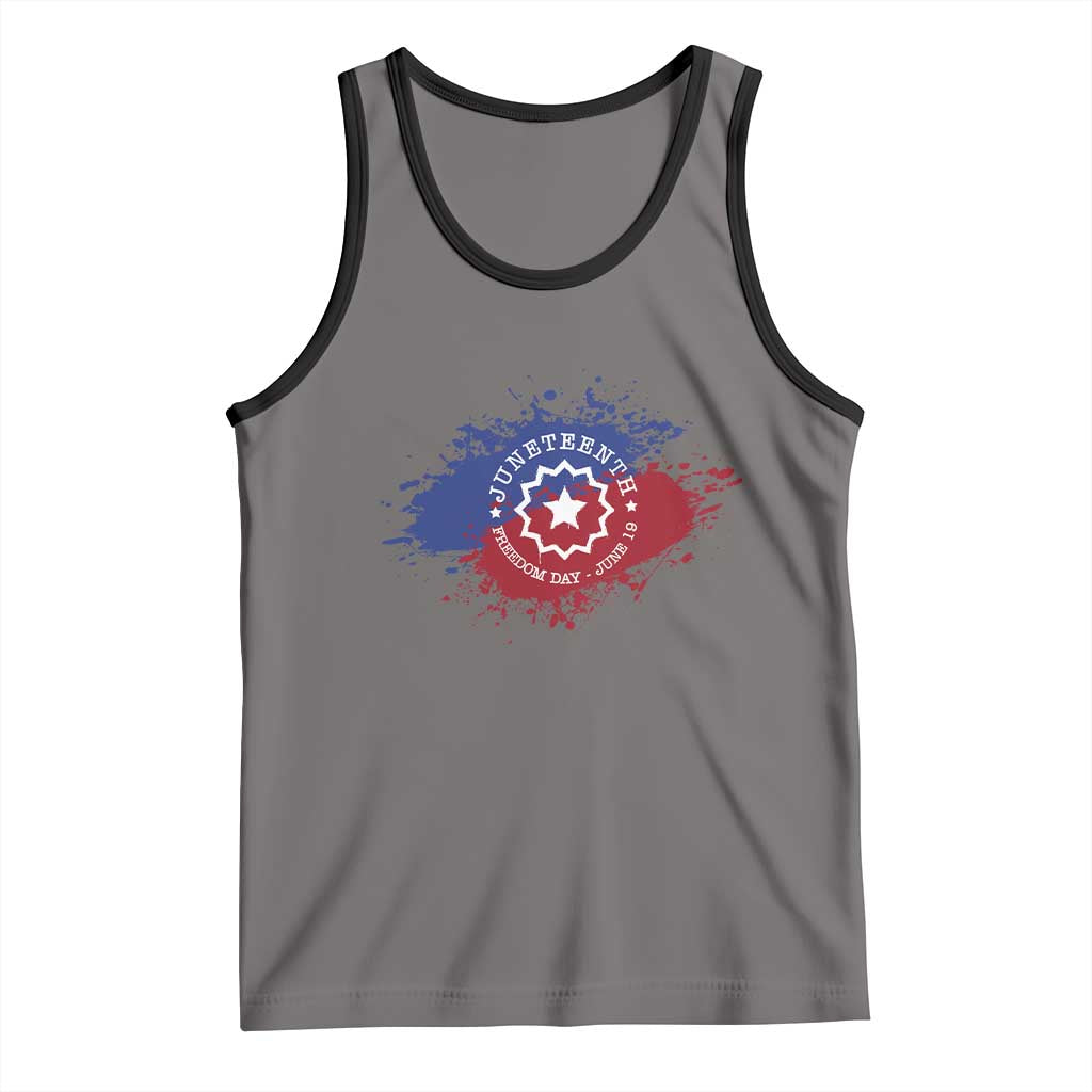 Juneteenth Freedom Day June 19 1865 Tank Top Juneteenth Flag TS11 Deep Heather Black Print Your Wear