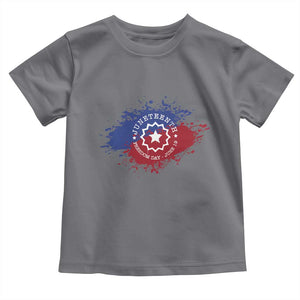 Juneteenth Freedom Day June 19 1865 Toddler T Shirt Juneteenth Flag TS11 Charcoal Print Your Wear