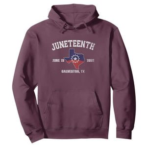 Juneteenth Galveston Texas Hoodie Juneteenth Flag African American History TS11 Maroon Print Your Wear