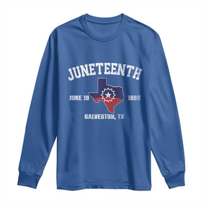 Juneteenth Galveston Texas Long Sleeve Shirt Juneteenth Flag African American History TS11 Royal Blue Print Your Wear