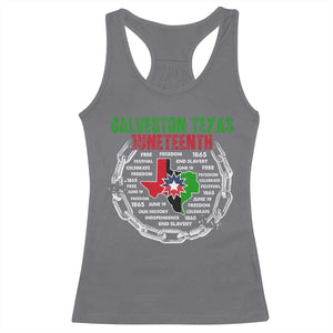 Juneteenth Galveston Texas Racerback Tank Top Break The Chain Freedom Since 1865 TS11 Charcoal Print Your Wear