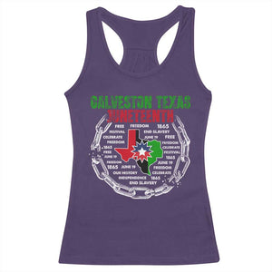 Juneteenth Galveston Texas Racerback Tank Top Break The Chain Freedom Since 1865 TS11 Purple Print Your Wear