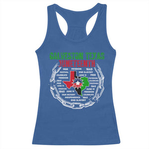 Juneteenth Galveston Texas Racerback Tank Top Break The Chain Freedom Since 1865 TS11 Royal Blue Print Your Wear