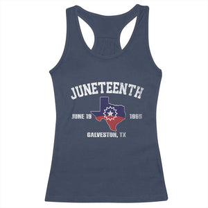 Juneteenth Galveston Texas Racerback Tank Top Juneteenth Flag African American History TS11 Navy Print Your Wear