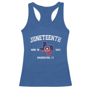 Juneteenth Galveston Texas Racerback Tank Top Juneteenth Flag African American History TS11 Royal Blue Print Your Wear