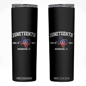 Juneteenth Galveston Texas Skinny Tumbler Juneteenth Flag African American History TS11 Black Print Your Wear