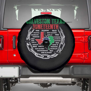 Juneteenth Galveston Texas Spare Tire Cover Break The Chain Freedom Since 1865 TS11 Black Print Your Wear
