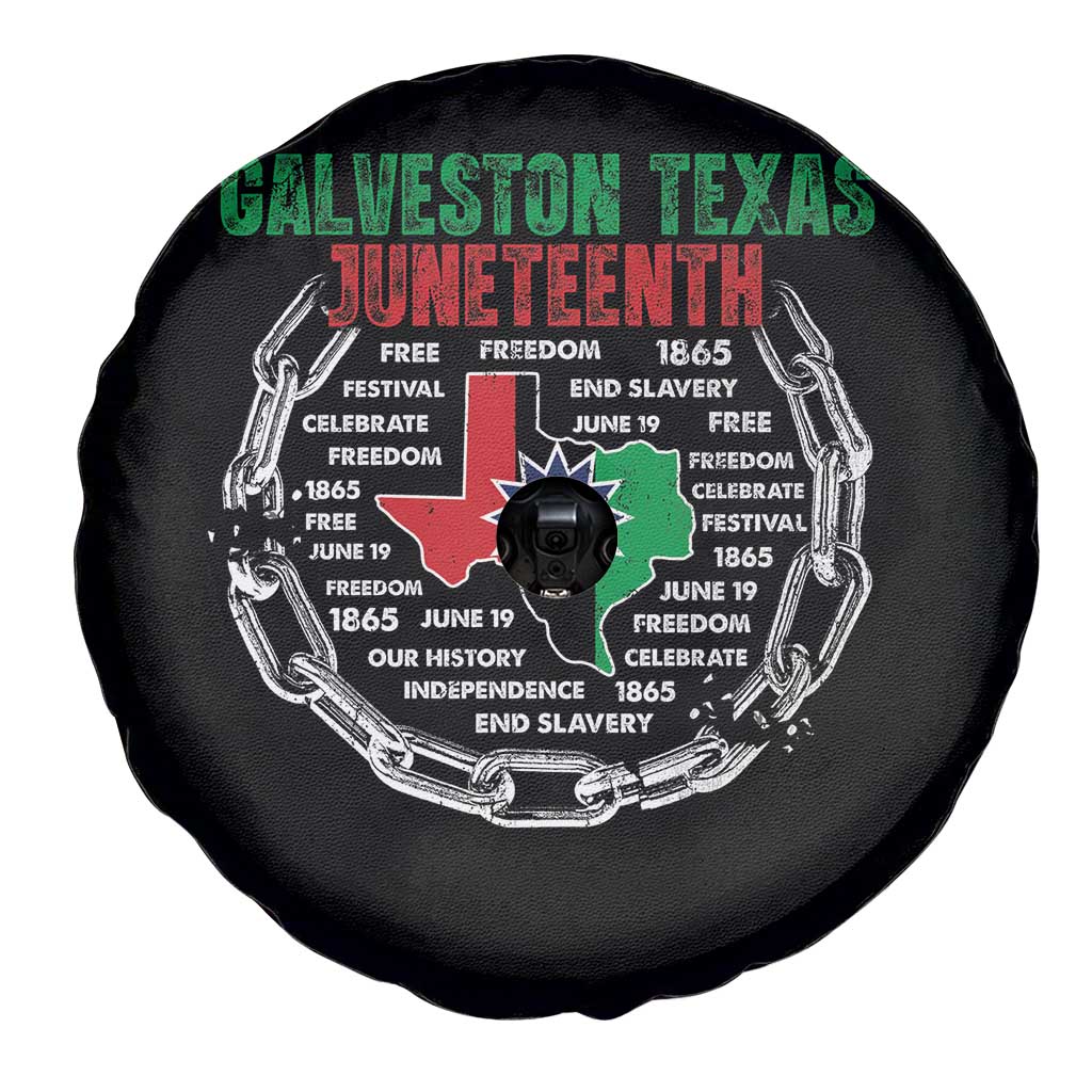 Juneteenth Galveston Texas Spare Tire Cover Break The Chain Freedom Since 1865 TS11 Print Your Wear