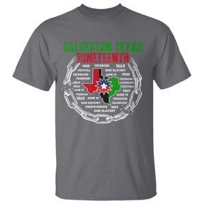 Juneteenth Galveston Texas T Shirt Break The Chain Freedom Since 1865 TS11 Charcoal Print Your Wear