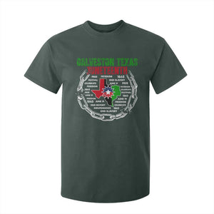 Juneteenth Galveston Texas T Shirt For Kid Break The Chain Freedom Since 1865 TS11 Dark Forest Green Print Your Wear