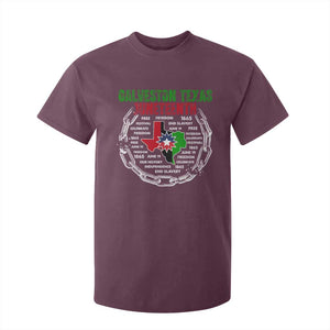 Juneteenth Galveston Texas T Shirt For Kid Break The Chain Freedom Since 1865 TS11 Maroon Print Your Wear