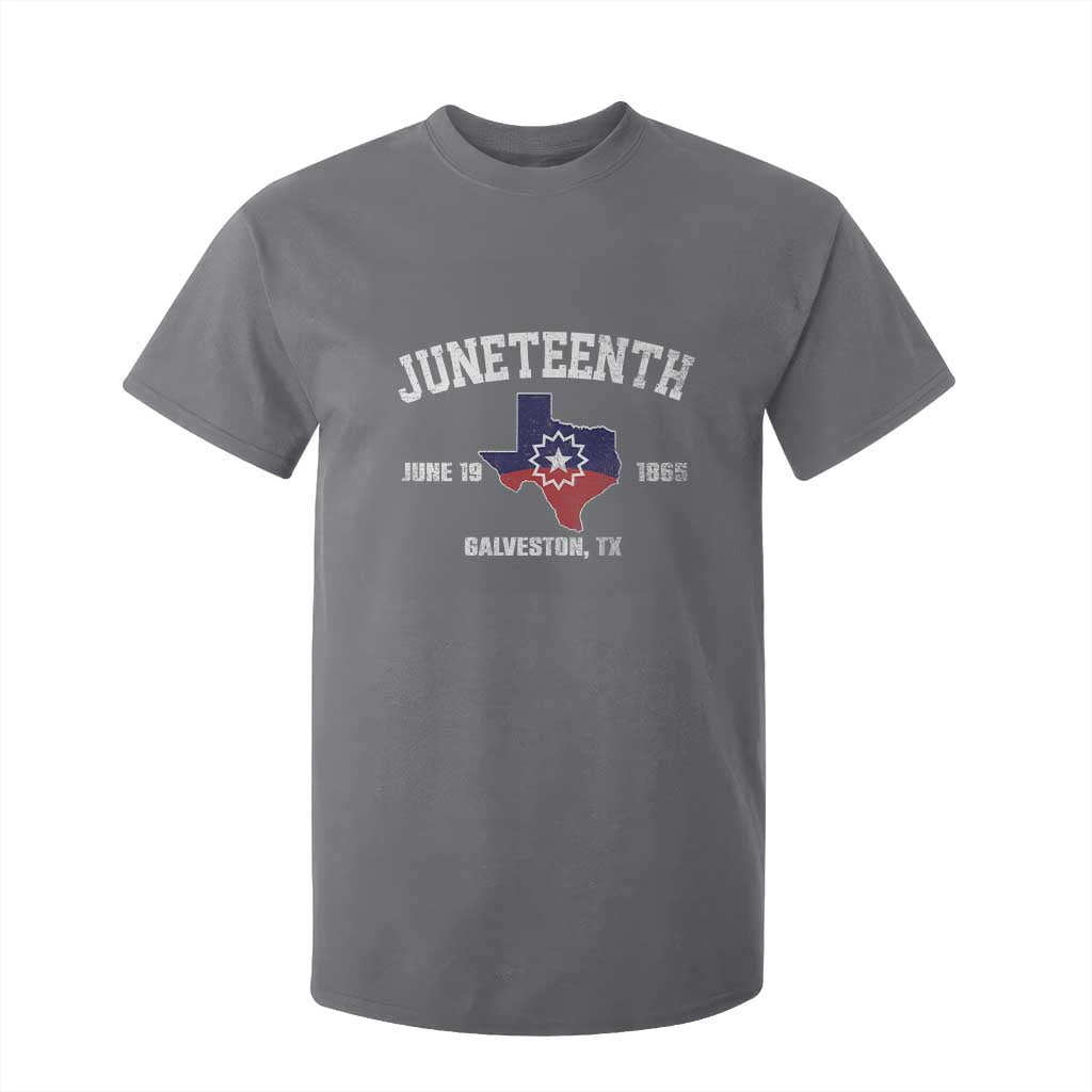Juneteenth Galveston Texas T Shirt For Kid Juneteenth Flag African American History TS11 Charcoal Print Your Wear