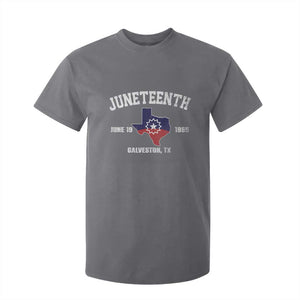 Juneteenth Galveston Texas T Shirt For Kid Juneteenth Flag African American History TS11 Charcoal Print Your Wear