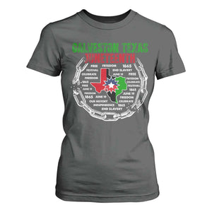 Juneteenth Galveston Texas T Shirt For Women Break The Chain Freedom Since 1865 TS11 Dark Heather Print Your Wear