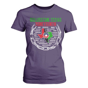 Juneteenth Galveston Texas T Shirt For Women Break The Chain Freedom Since 1865 TS11 Purple Print Your Wear