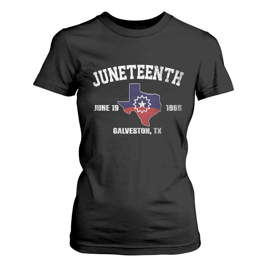 Juneteenth Galveston Texas T Shirt For Women Juneteenth Flag African American History TS11 Black Print Your Wear