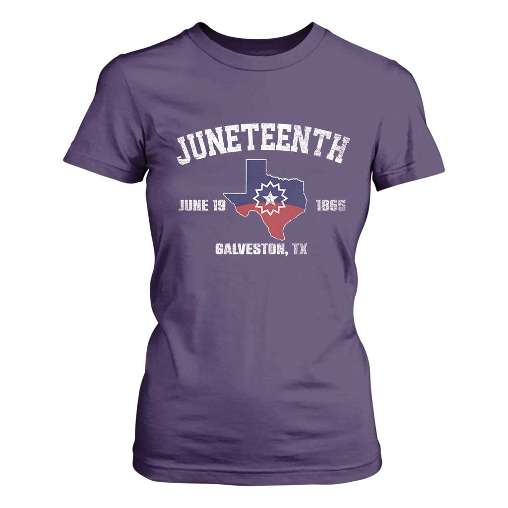 Juneteenth Galveston Texas T Shirt For Women Juneteenth Flag African American History TS11 Purple Print Your Wear