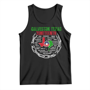 Juneteenth Galveston Texas Tank Top Break The Chain Freedom Since 1865 TS11 Black Print Your Wear