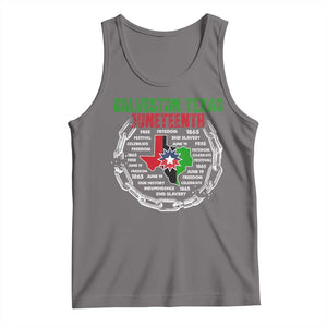 Juneteenth Galveston Texas Tank Top Break The Chain Freedom Since 1865 TS11 Deep Heather Print Your Wear