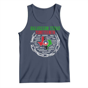 Juneteenth Galveston Texas Tank Top Break The Chain Freedom Since 1865 TS11 Navy Print Your Wear