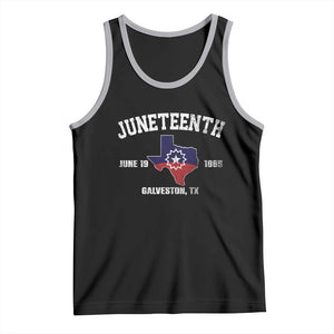 Juneteenth Galveston Texas Tank Top Juneteenth Flag African American History TS11 Black Athletic Heather Print Your Wear