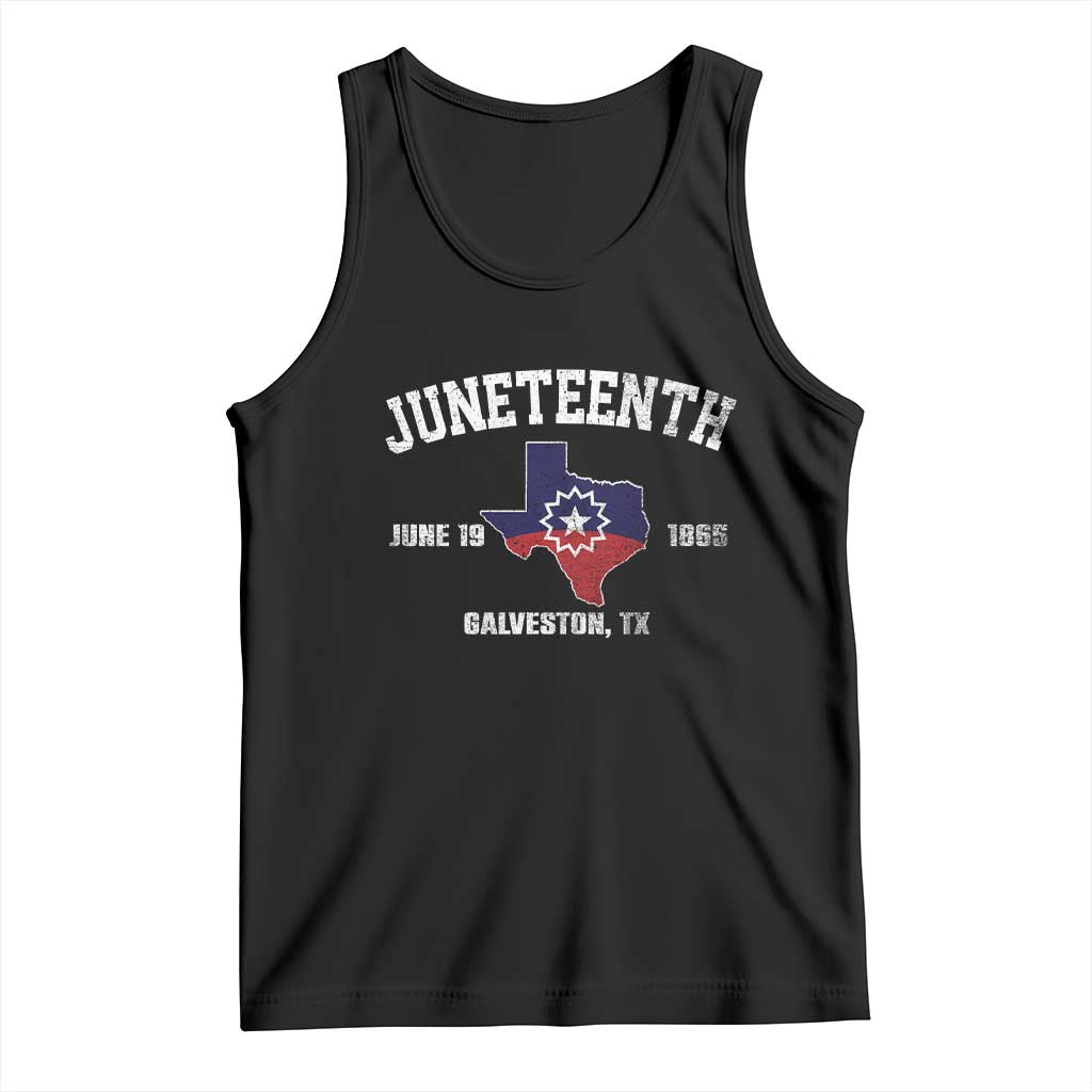 Juneteenth Galveston Texas Tank Top Juneteenth Flag African American History TS11 Black Print Your Wear
