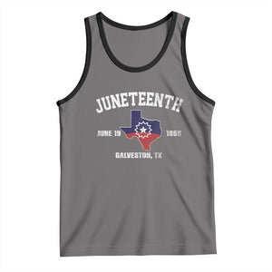 Juneteenth Galveston Texas Tank Top Juneteenth Flag African American History TS11 Deep Heather Black Print Your Wear