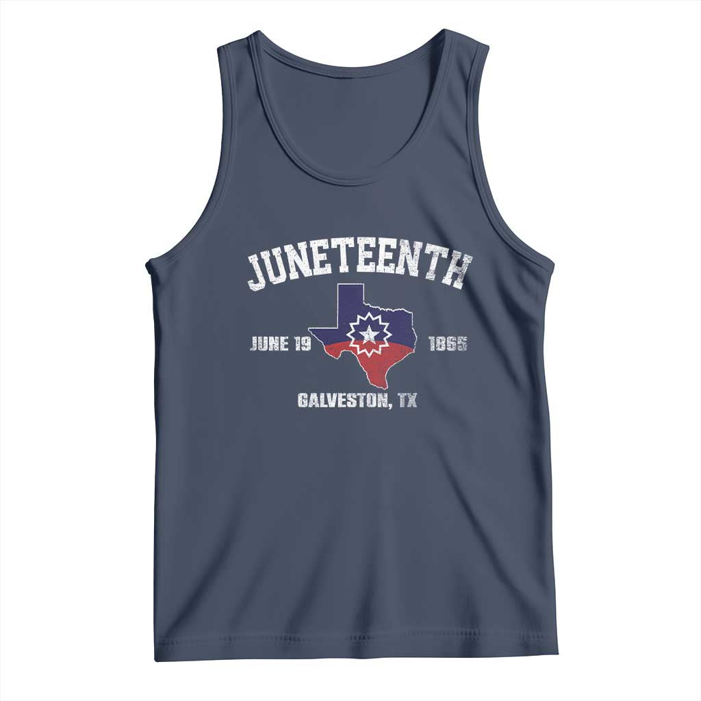 Juneteenth Galveston Texas Tank Top Juneteenth Flag African American History TS11 Navy Print Your Wear