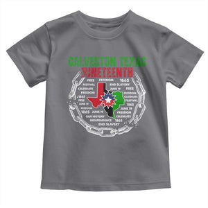 Juneteenth Galveston Texas Toddler T Shirt Break The Chain Freedom Since 1865 TS11 Charcoal Print Your Wear