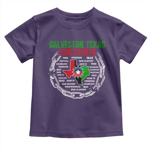 Juneteenth Galveston Texas Toddler T Shirt Break The Chain Freedom Since 1865 TS11 Purple Print Your Wear