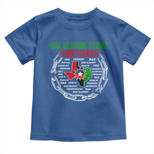 Juneteenth Galveston Texas Toddler T Shirt Break The Chain Freedom Since 1865 TS11 Royal Blue Print Your Wear