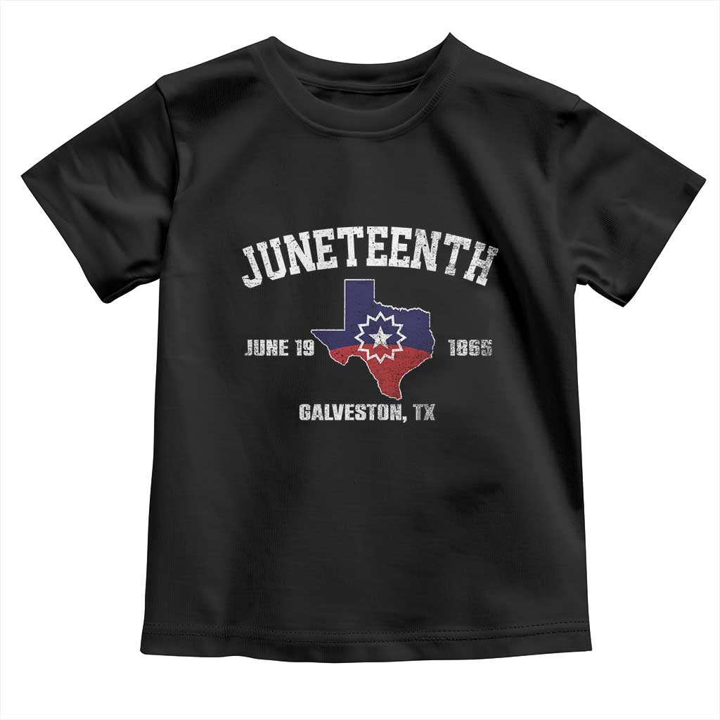 Juneteenth Galveston Texas Toddler T Shirt Juneteenth Flag African American History TS11 Black Print Your Wear