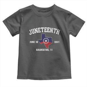 Juneteenth Galveston Texas Toddler T Shirt Juneteenth Flag African American History TS11 Dark Heather Print Your Wear