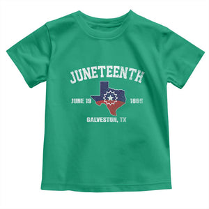 Juneteenth Galveston Texas Toddler T Shirt Juneteenth Flag African American History TS11 Irish Green Print Your Wear
