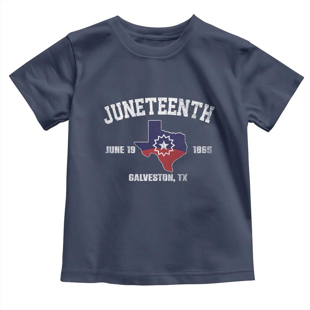 Juneteenth Galveston Texas Toddler T Shirt Juneteenth Flag African American History TS11 Navy Print Your Wear