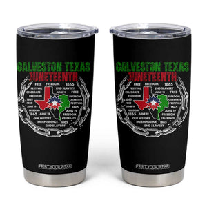 Juneteenth Galveston Texas Tumbler Cup Break The Chain Freedom Since 1865 TS11 Black Print Your Wear