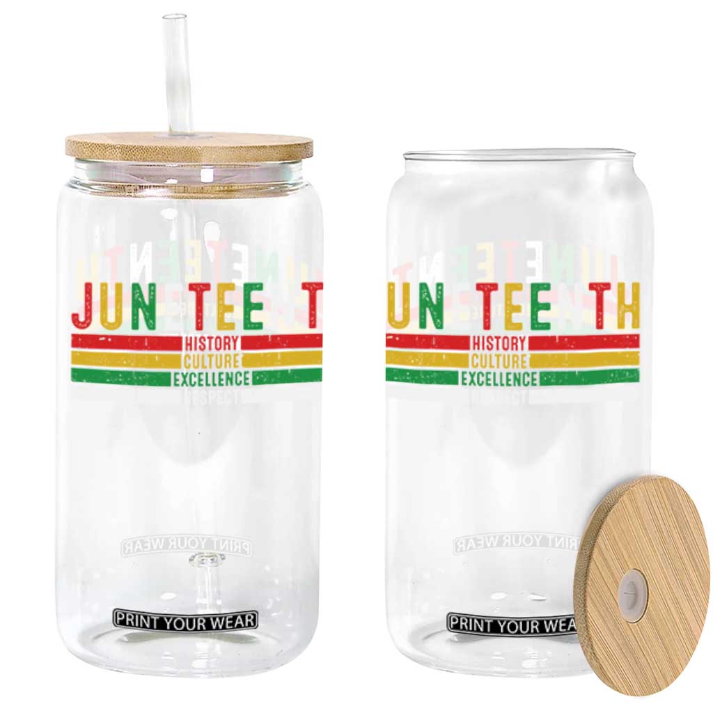 Juneteenth Glass Can Black History Culture Excellence Respect Retro Vintage TS10 Black Print Your Wear
