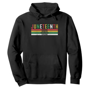 Juneteenth Hoodie Black History Culture Excellence Respect Retro Vintage TS10 Black Print Your Wear