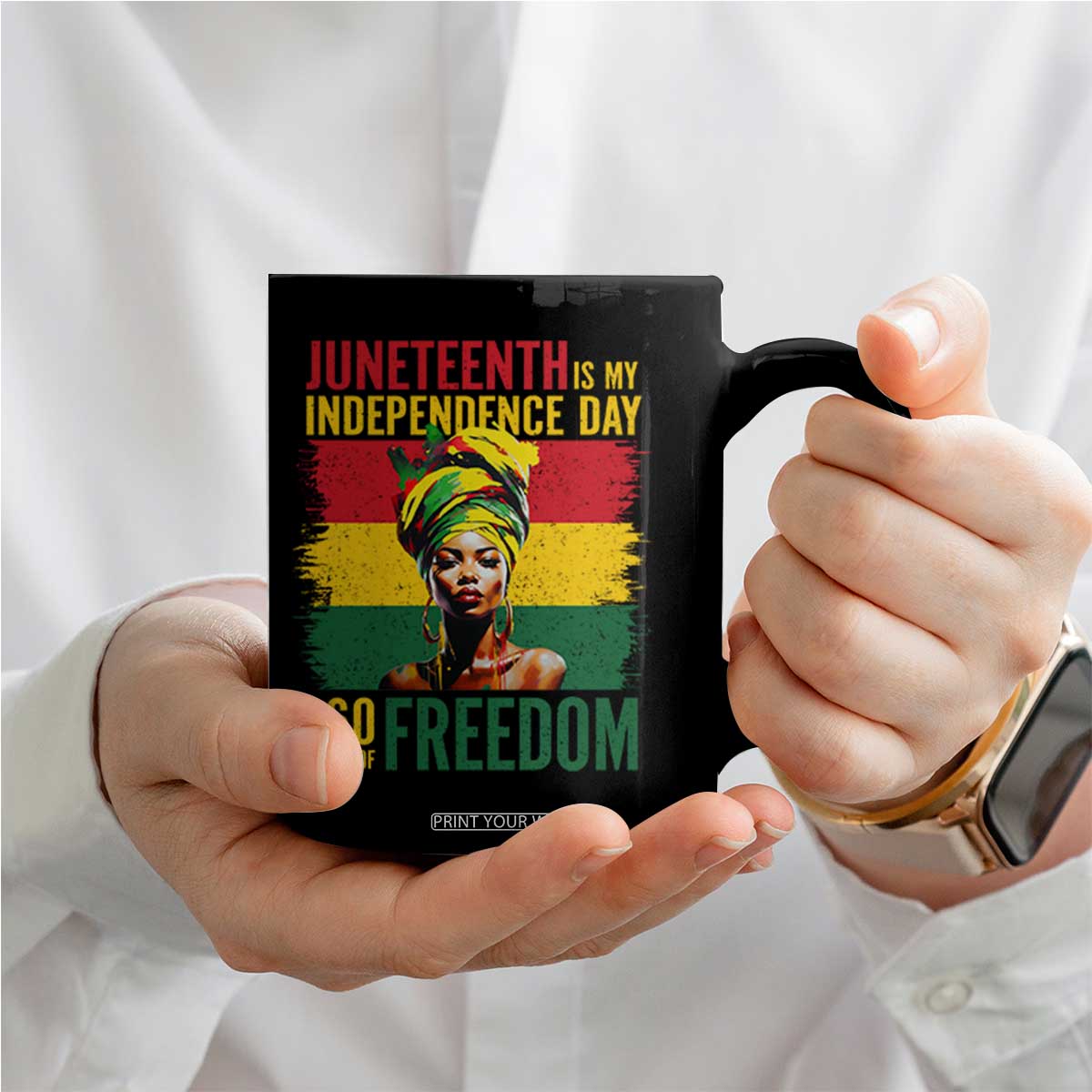 Juneteenth Is My Independence Day 160 Years Of Freedom Coffee Mug TS11 Print Your Wear