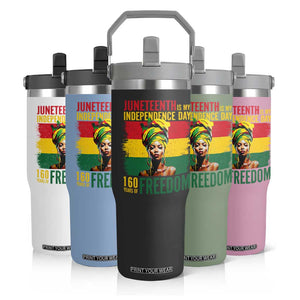 Juneteenth Is My Independence Day 160 Years Of Freedom Flip Straw Tumbler TS11 Print Your Wear