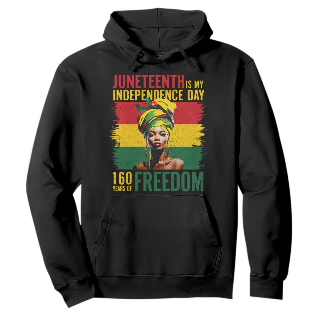 Juneteenth Is My Independence Day 160 Years Of Freedom Hoodie TS11 Black Print Your Wear