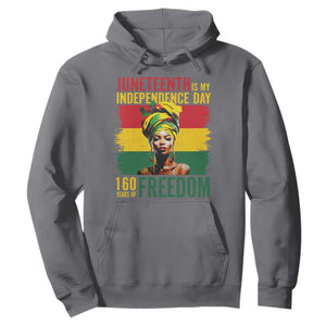 Juneteenth Is My Independence Day 160 Years Of Freedom Hoodie TS11 Charcoal Print Your Wear