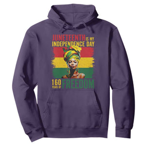 Juneteenth Is My Independence Day 160 Years Of Freedom Hoodie TS11 Purple Print Your Wear